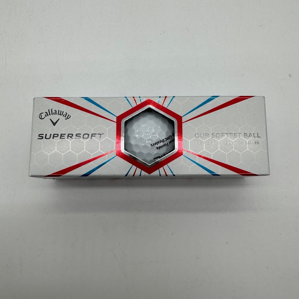 Callaway SuperSoft Golf Balls White 3 Ball Sleeve Low Compression Super Long